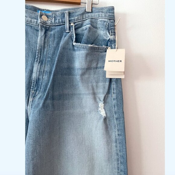 MOTHER High Waisted Tunnel Vision Sneak Jeans (Sippin' Sweet Tea) Size 32 NWT - Picture 6 of 9